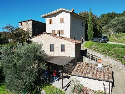 Two restored stone houses between Lucca and Camaiore