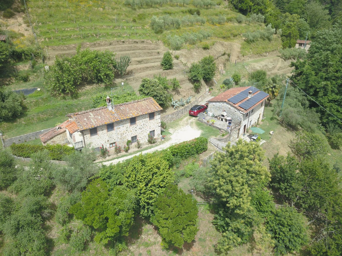 3 kamenné domy v Garfagnaně